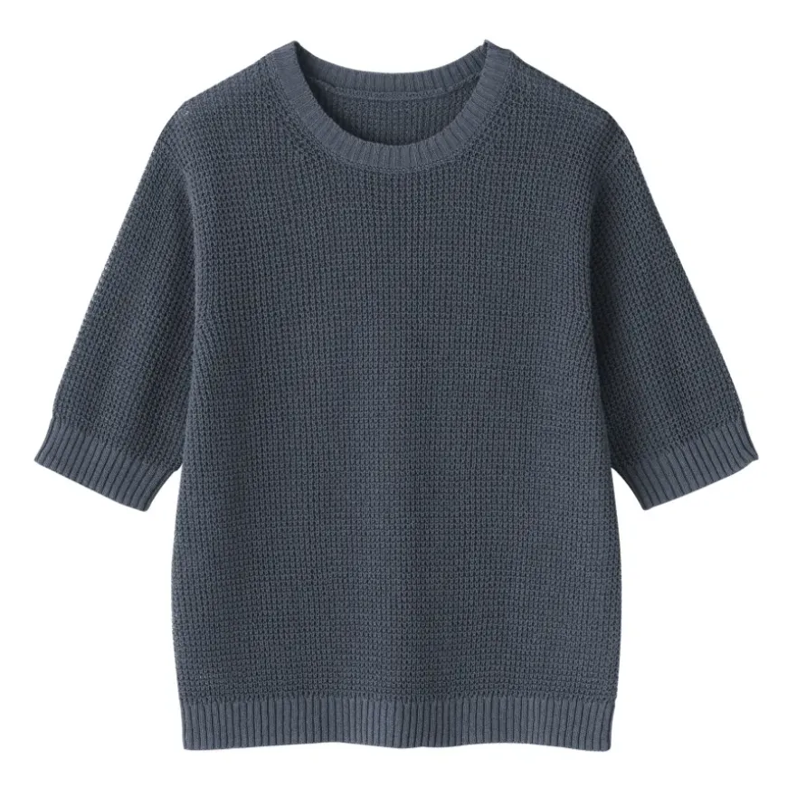Women's Linen Blend Half Sleeve Sweater