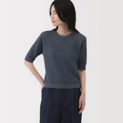 Women's Linen Blend Half Sleeve Sweater