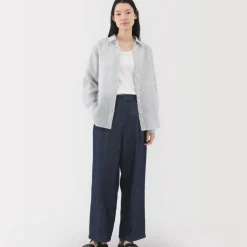 Women's Linen Striped Shirt