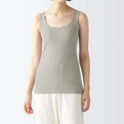 Women's Moisture Wicking Cotton Tank Top with Sweat Pads