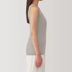Women's Moisture-Wicking Cotton Tank Top with Sweat Pads