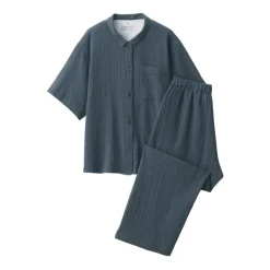 Women's Side Seamless Crepe Gauze Short Sleeve Pajamas