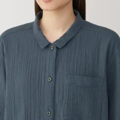 Women's Side Seamless Crepe Gauze Short Sleeve Pajamas