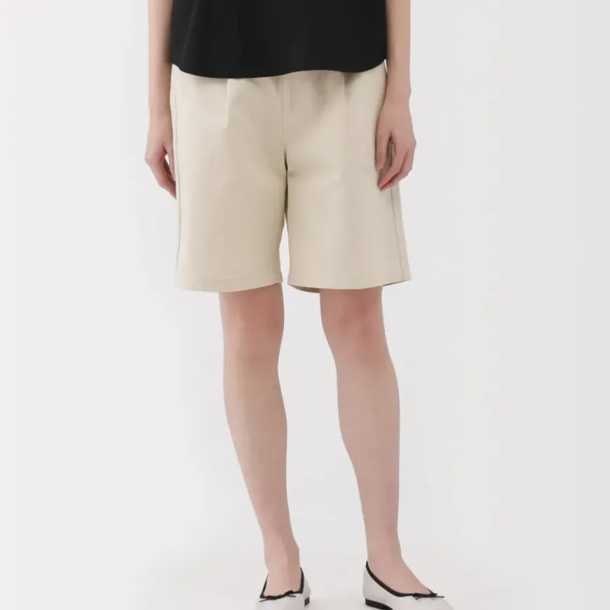 Women's Slub Yarn Chino Darted Shorts