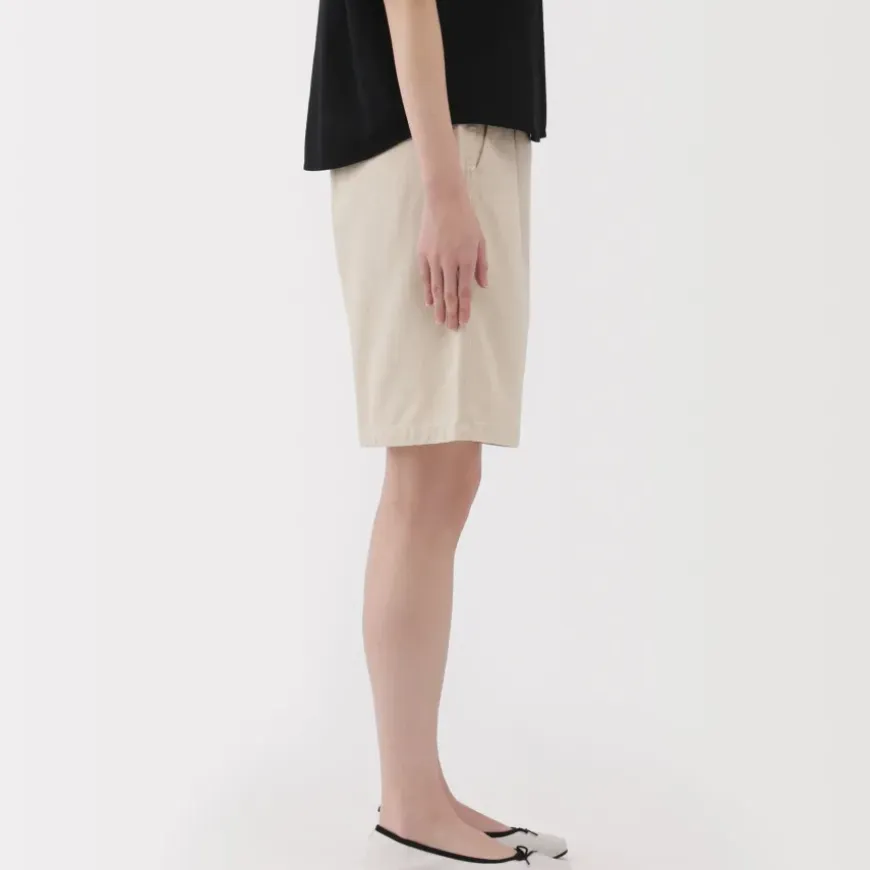 Women's Slub Yarn Chino Darted Shorts