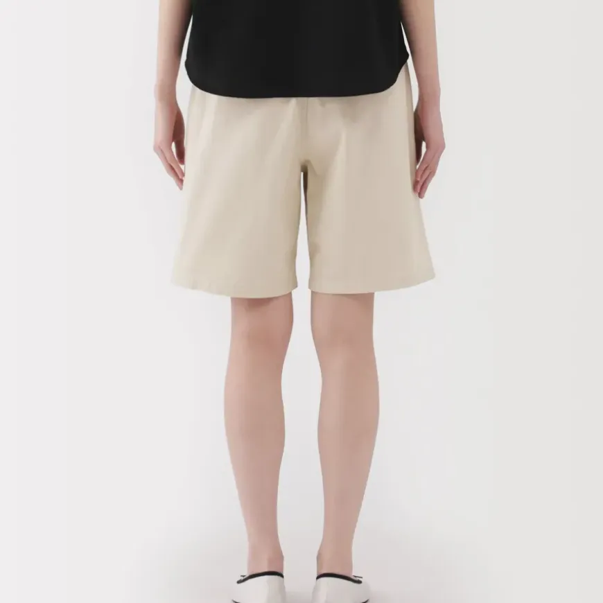 Women's Slub Yarn Chino Darted Shorts
