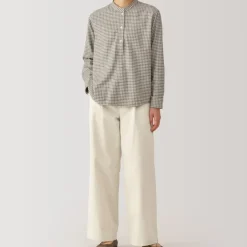 Women's Slub Yarn Chino Darted Wide Pants