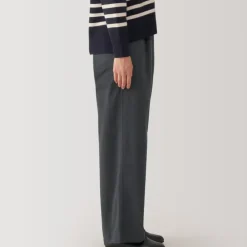 Women's Slub Yarn Chino Darted Wide Pants