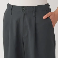 Women's Slub Yarn Chino Darted Wide Pants
