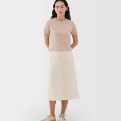 Women's Slub Yarn Crop Short-Sleeve T-Shirt