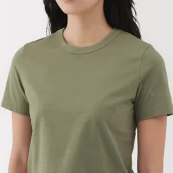 Women's Slub Yarn Crop Short-Sleeve T-Shirt
