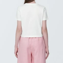 Women's Slub Yarn Crop Short-Sleeve T-Shirt