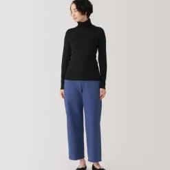 Women's Soy Fiber Blend Ribbed Turtleneck Long Sleeve T-Shirt