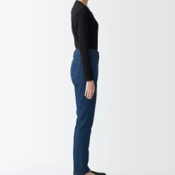 Women's Stretch Denim Slim Pants Blue (L 30inch / 75cm)