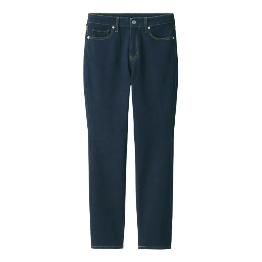 Women's Stretch Denim Slim Pants Dark Navy (L 30inch / 75cm)