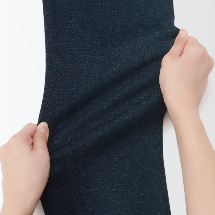Women's Stretch Denim Slim Pants Dark Navy (L 30inch / 75cm)