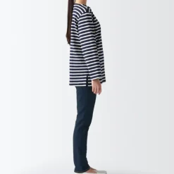 Women's Stretch Denim Slim Pants Dark Navy (L 30inch / 75cm)