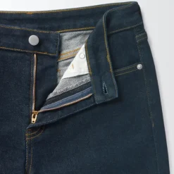 Women's Stretch Denim Slim Pants Dark Navy (L 30inch / 75cm)