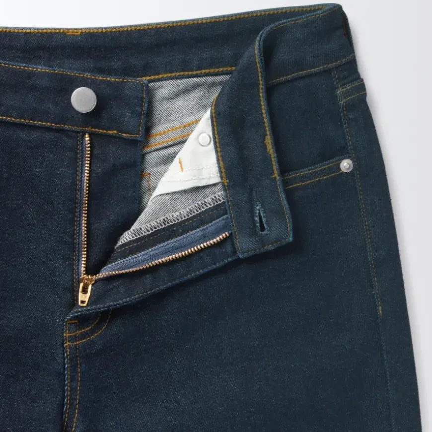Women's Stretch Denim Slim Pants Dark Navy (L 30inch / 75cm)