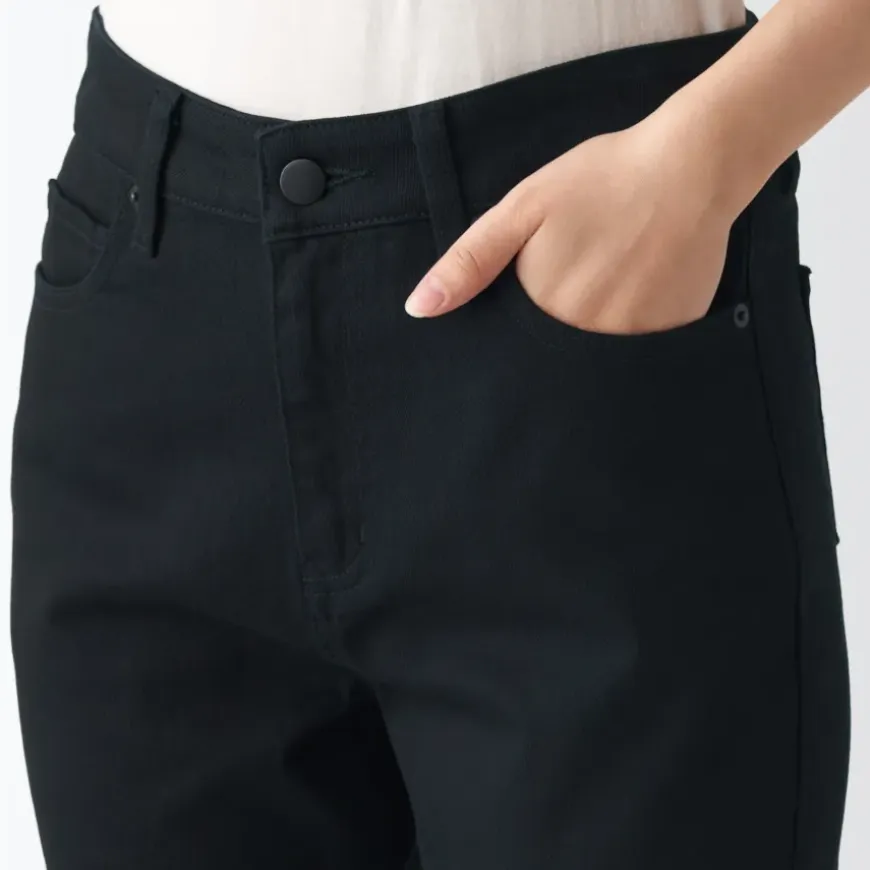 Women's Stretch Denim Slim Pants Black