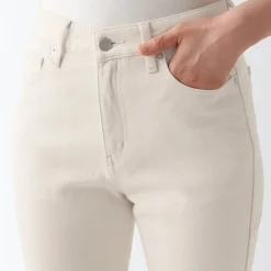 Women's Stretch Denim Slim Pants Natural (L 30inch / 75cm)
