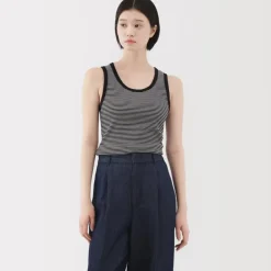 Women's Stretch Ribbed Striped Tank Top