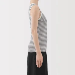 Women's Stretch Ribbed Striped Tank Top