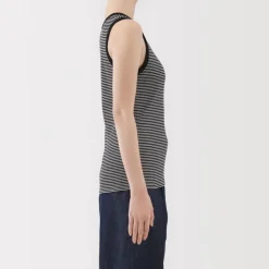 Women's Stretch Ribbed Striped Tank Top