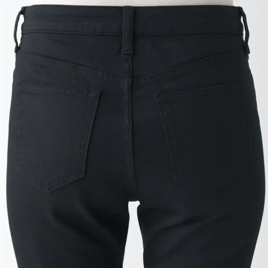 Women's Super Stretch Denim Skinny Pants Black (L 30inch / 75cm)