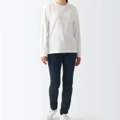 Women's Super Stretch Denim Skinny Pants Dark Navy (L 30inch / 75cm)