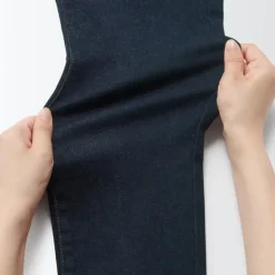 Women's Super Stretch Denim Skinny Pants Dark Navy (L 30inch / 75cm)