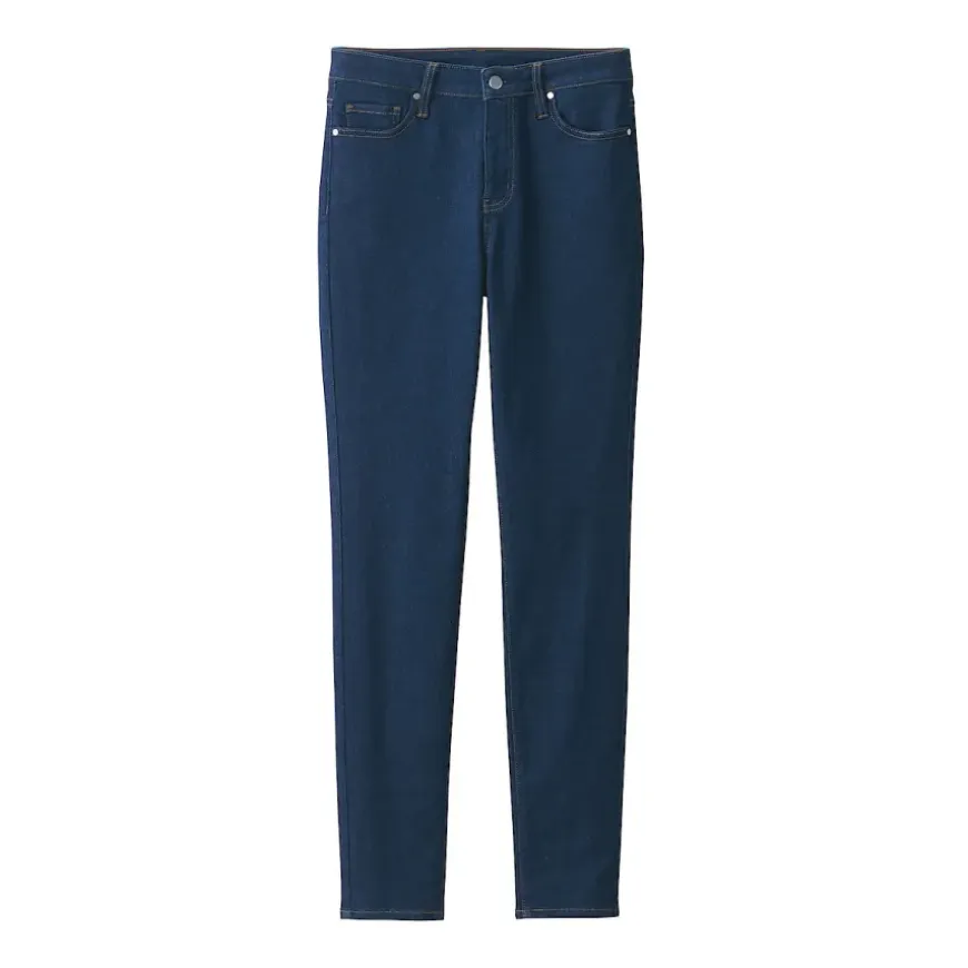 Women's Super Stretch Denim Skinny Pants Blue (L 30inch / 75cm)
