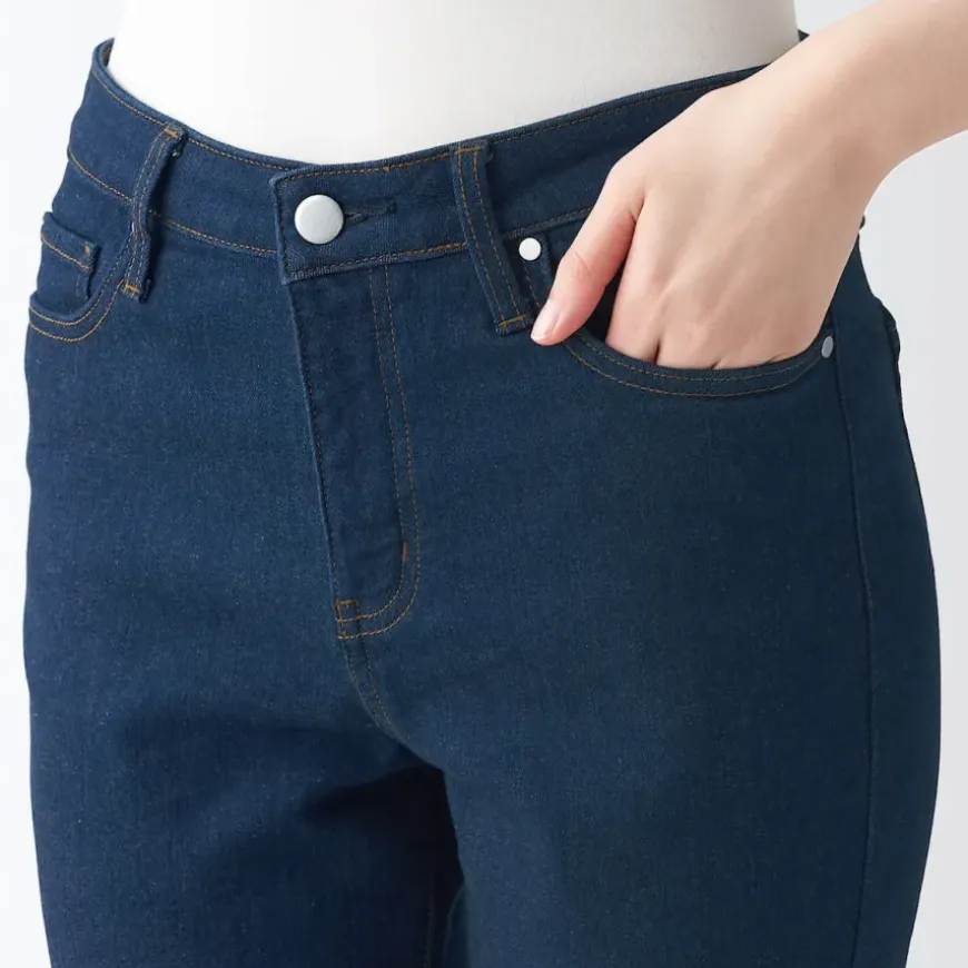 Women's Super Stretch Denim Skinny Pants Blue (L 30inch / 75cm)