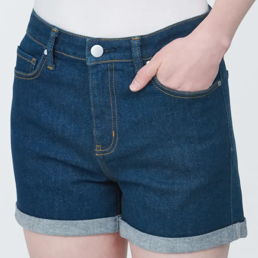 Women's Super Stretchy Denim Shorts Blue