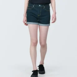 Women's Super Stretchy Denim Shorts Dark Navy