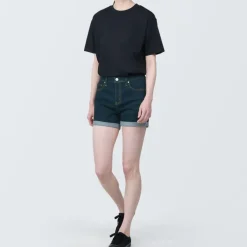 Women's Super Stretchy Denim Shorts Dark Navy