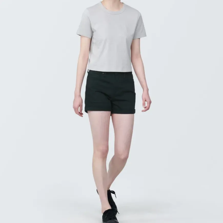 Women's Super Stretchy Denim Shorts Black