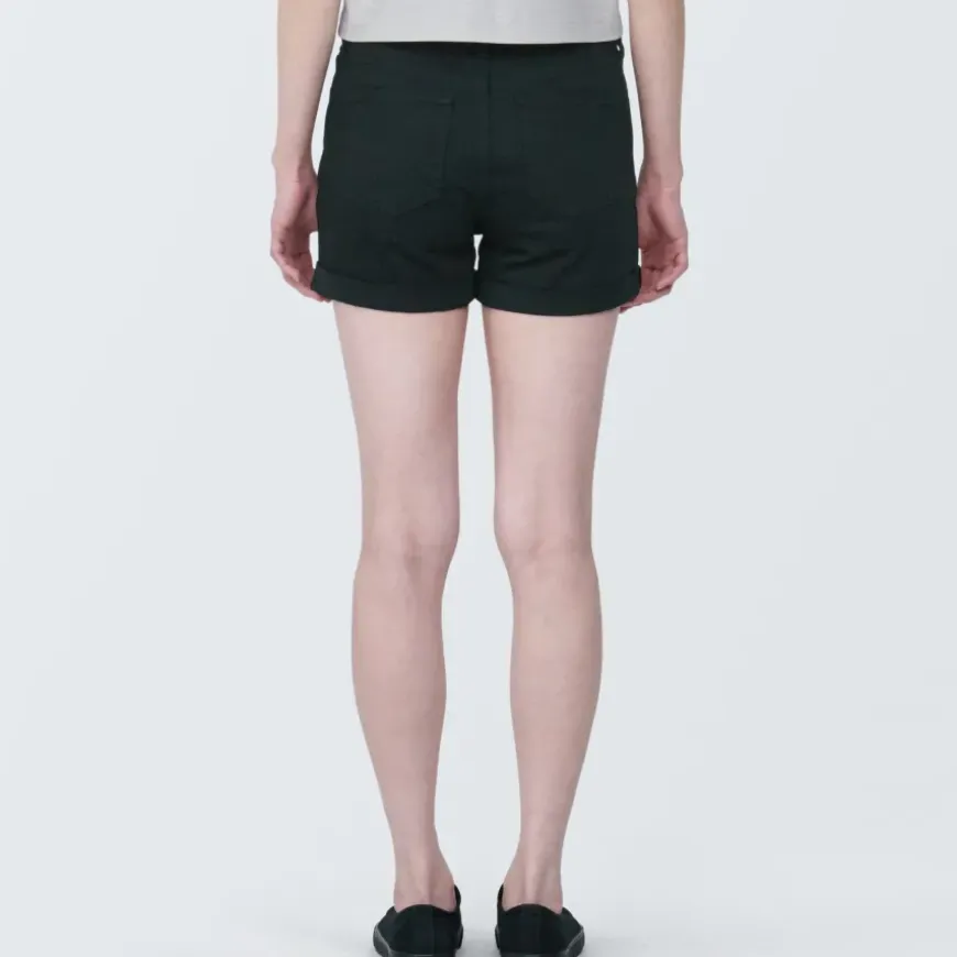 Women's Super Stretchy Denim Shorts Black