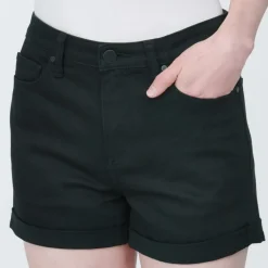 Women's Super Stretchy Denim Shorts Black