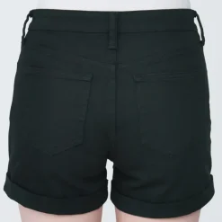 Women's Super Stretchy Denim Shorts Black