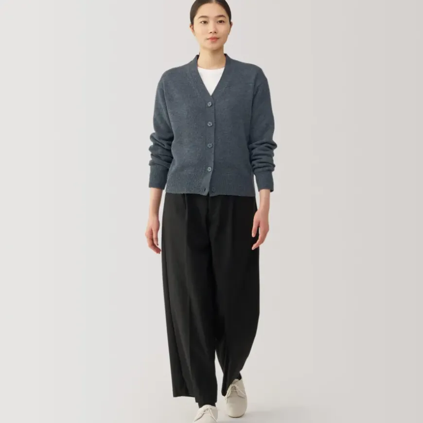 Women's Washable Mid-Gauge V-Neck Cardigan