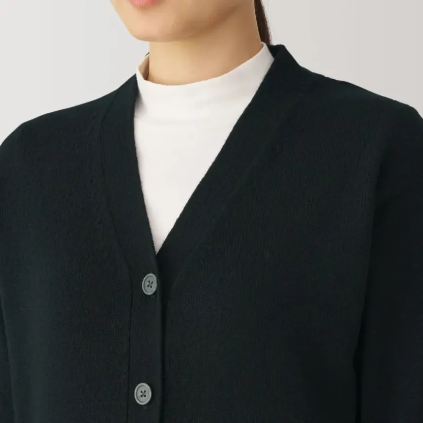 Women's Washable Mid-Gauge V-Neck Cardigan
