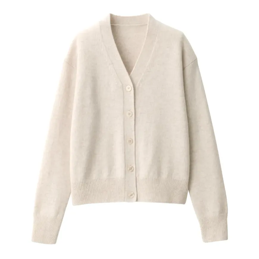 Women's Washable Mid-Gauge V-Neck Cardigan