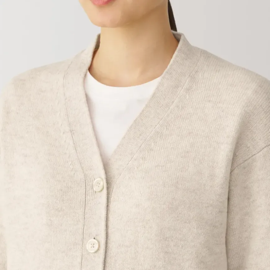 Women's Washable Mid-Gauge V-Neck Cardigan