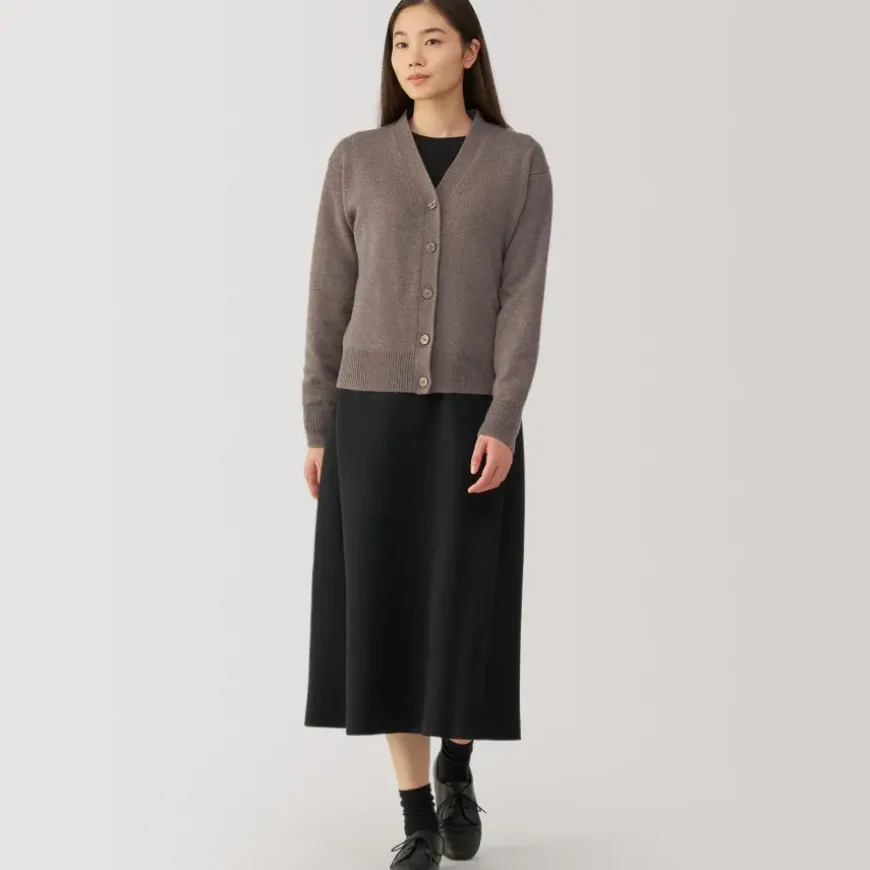 Women's Washable Mid-Gauge V-Neck Cardigan