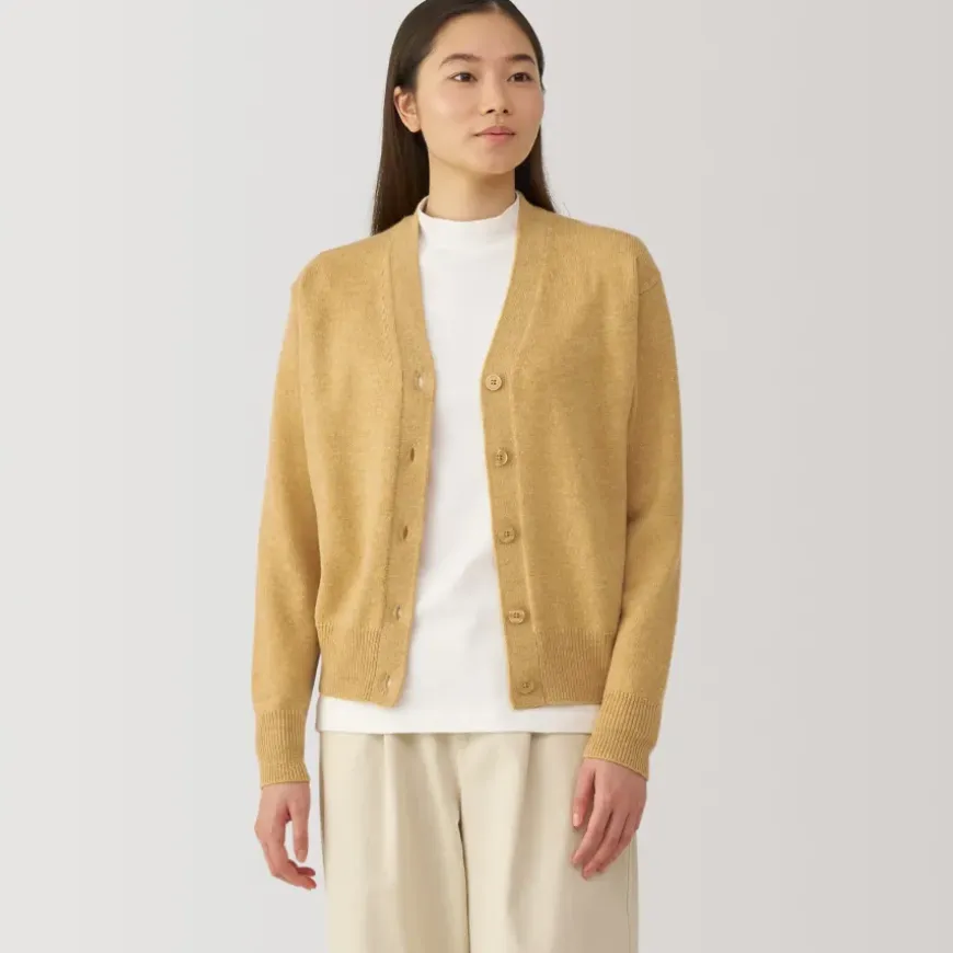 Women's Washable Mid-Gauge V-Neck Cardigan