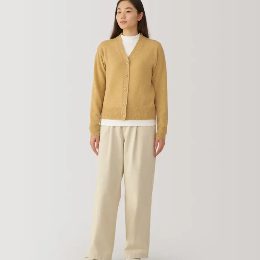 Women's Washable Mid-Gauge V-Neck Cardigan