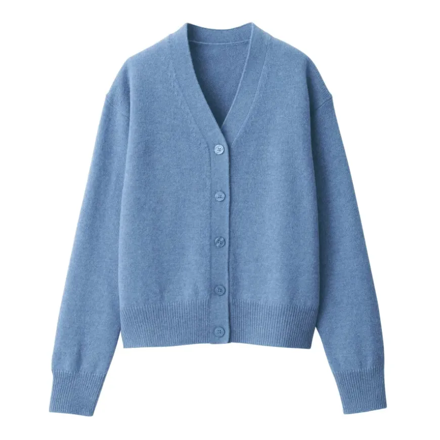 Women's Washable Mid-Gauge V-Neck Cardigan