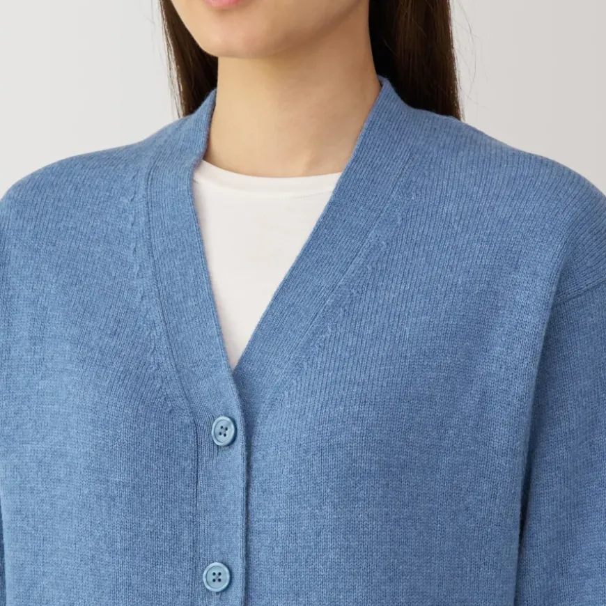 Women's Washable Mid-Gauge V-Neck Cardigan