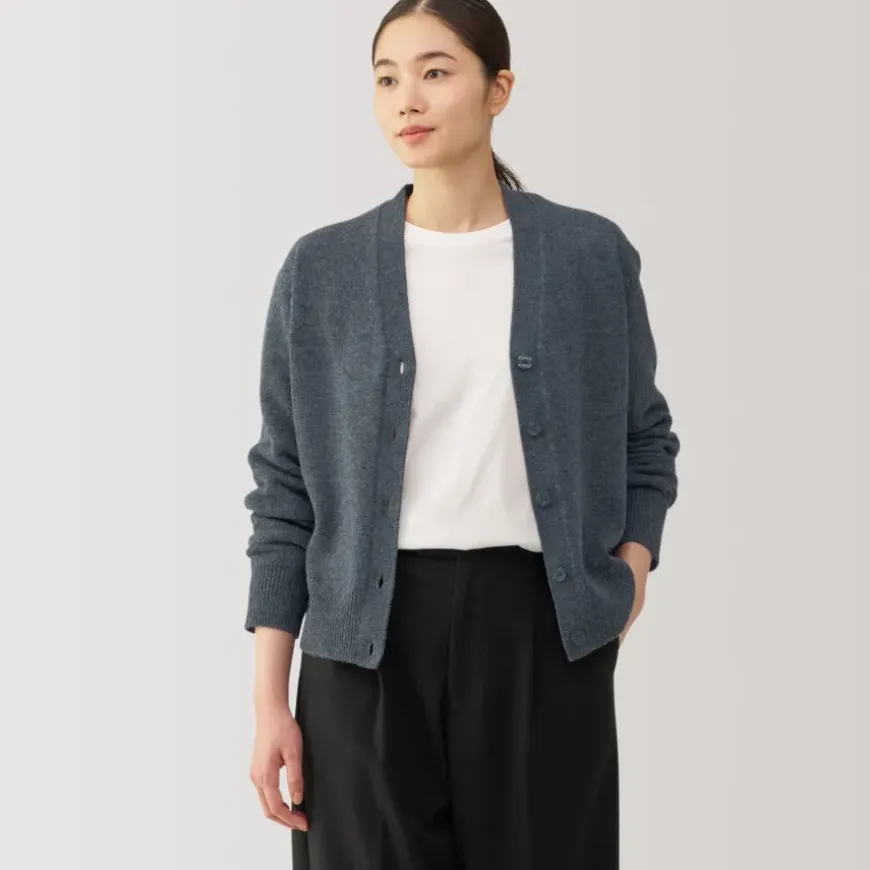 Women's Washable Mid-Gauge V-Neck Cardigan